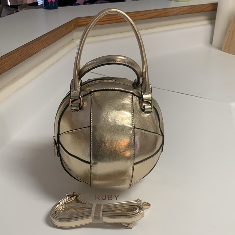 Ruby Gold Metallic Women's Handbag